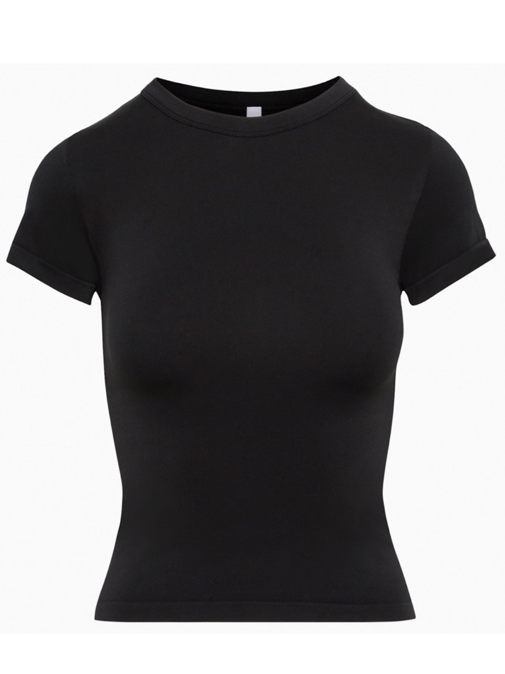 Aritzia Sunday Best Willow SinchSeamless T-Shirt - Black Seamless Crewneck Top